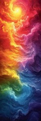 Aerial Photography Illustration Rainbow colors with Wavy Abstract Structure Background created with Generative AI Technology