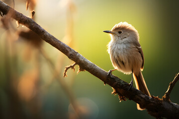 sparrow perches gracefully upon the tree branch