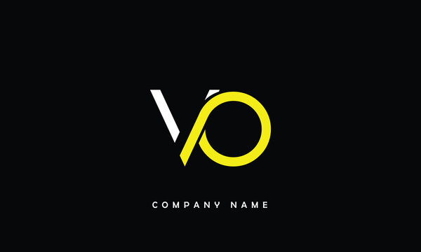 VO, OV, V, O Abstract Letters Logo Monogram