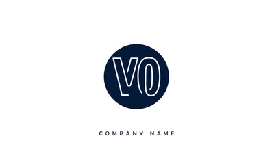 VO, OV, V, O Abstract Letters Logo Monogram