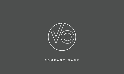 Obraz premium VO, OV, V, O Abstract Letters Logo Monogram