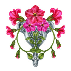 lapel, bouquet, flower, boutonniere, vignette, herb, springtime, botany, wildflower, pink, easter, textile, postcard, scrapbook, forget-me-not, wedding, art, invitation, illustration, summer, templ