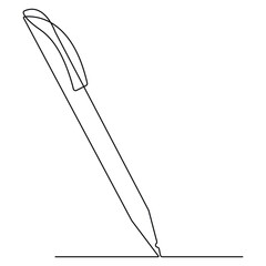 
Continuous single line art drawing of a pen concept outline vector illustration

