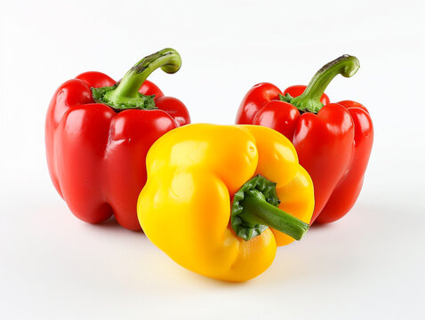 Peppers isolated on white background. Minimalist style.
