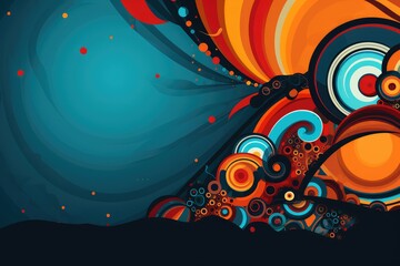 Abstract colorful background with circles and space for text. Abstract background for March 2: National Old Stuff Day