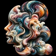 Abstract Marble Swirls