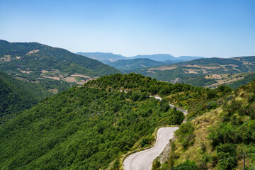 Fototapeta na wymiar Country landscape near Albano di Lucania, Italy