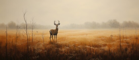 Deer in the open field.