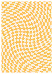 Twisted and distorted vector groovy hippie background. Waves, swirl, twirl pattern. Retro backgrounds in psychedelic style. Vector illustration