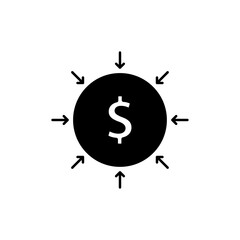 Investment black fill icon set. Investment, Profit, Asset, Investor, Portfolio, Dividend, Capital, Risk, Inflation icons vector, icon, analysis, asset, bond, economy, education, icon, analysis, asset,