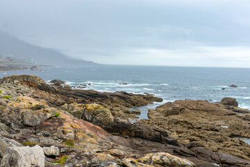 The rocks of the Baiona breakwater are always spectacular