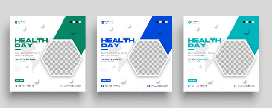 Medical And Healthcare Social Media Post Banner Template for Promotional Vector
