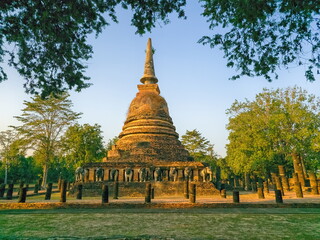 Wat Chang Lom at Sukhothai historic park, Thailand - 712528648