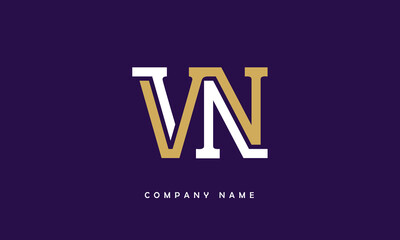 VN, NV, V, N Abstract Letters Logo Monogram