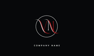 VN, NV, V, N Abstract Letters Logo Monogram