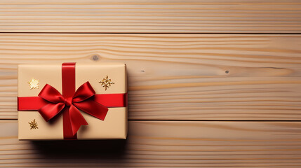 Fototapeta premium Gift background with copy space for Christmas gifts, holiday or birthday