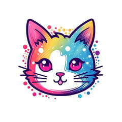 cat  design, best for t-shirt screen printing, generative AI
