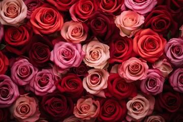 Beautiful background of rose bouquet