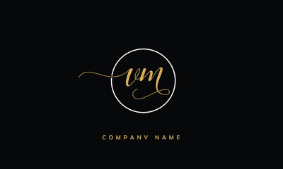 VM, MV, V, M Abstract Letters Logo Monogram