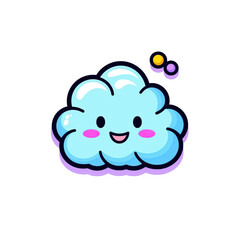 cloud and rain  design, usefull for t-shirt screen printing, generative AI