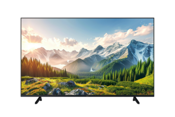 TV 4K flat screen lcd or oled, plasma realistic, White blank HD monitor mockup, Modern video panel white flatscreen on isolated white background