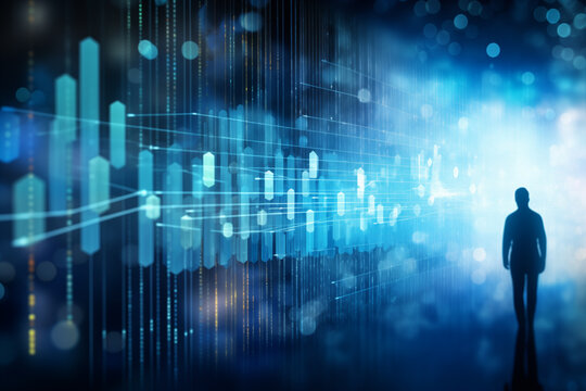 abstract economical charts and datas background for future of finance and business