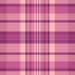 Plaid vector texture of seamless textile fabric with a tartan check background pattern.