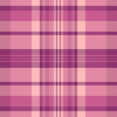 Plaid vector texture of seamless textile fabric with a tartan check background pattern.