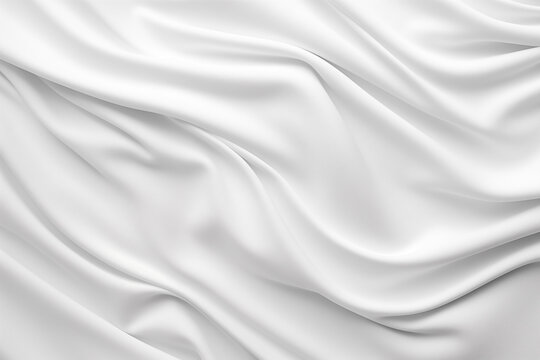 elegant white satin fabric, white silk textile background, softness and sensuality 