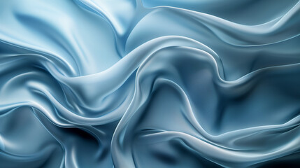 Abstract background, blue satin background blue luxury fabric background. blue silk background, abstract background luxury cloth or liquid wave or wavy folds, Ai generated image 