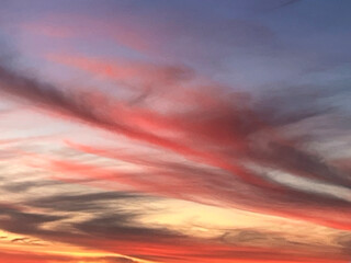 Colorful Winter Sky over Santa Barbara, California