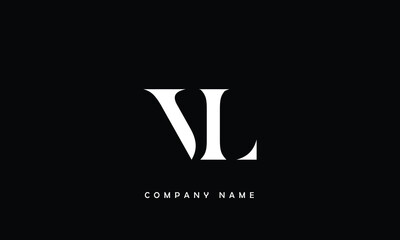 VL, LV, V, L Abstract Letters Logo Monogram