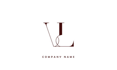 VL, LV, V, L Abstract Letters Logo Monogram