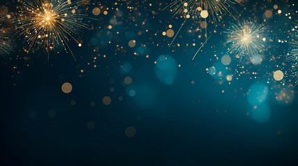 Fototapeta premium Fireworks background for celebration, holiday celebration concept
