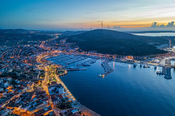 Cesme Town drone view in Turkey