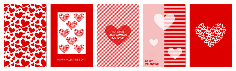 Set of Beautiful Valentine’s Day Card