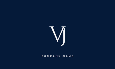 VJ, JV, V, J Abstract Letters, Logo Monogram