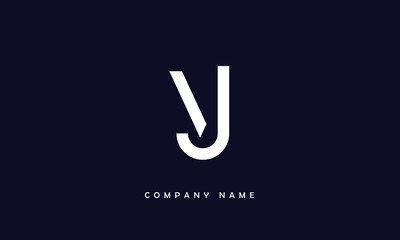VJ, JV, V, J Abstract Letters, Logo Monogram
