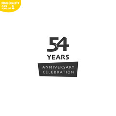Creative 54 Year Anniversary Celebration Logo Design