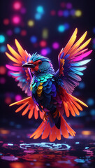 colourful fishwinged bird ai created image