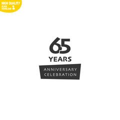 Creative 65 Year Anniversary Celebration Logo Design