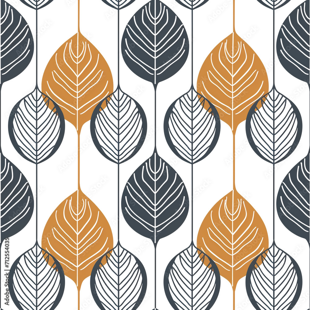Poster scandinavian design and pattern style. line art drawing and details.