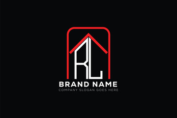 RL letter creative real estate vector logo design . RL creative initials letter logo concept. RL house sheap logo	