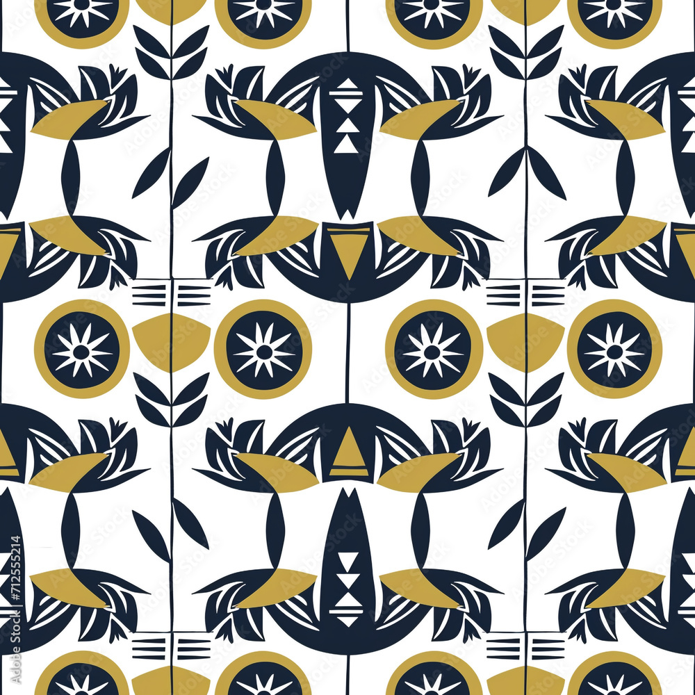 Poster scandinavian design and pattern style. line art drawing and details.
