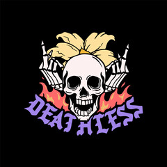 streetwear design skull graphic tee design