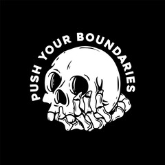 skull graphic tee design