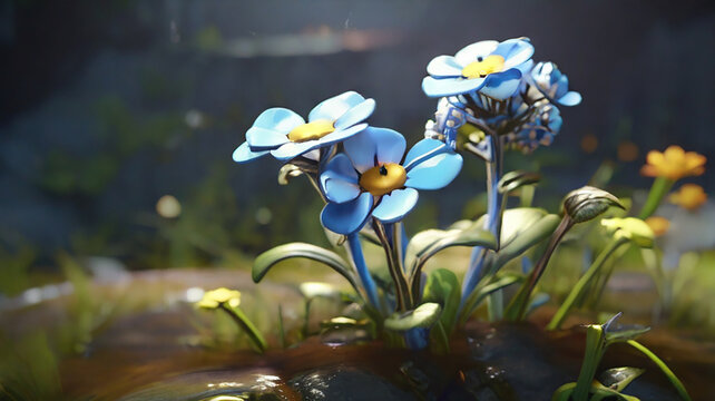 Forgetmenot flower ai generated