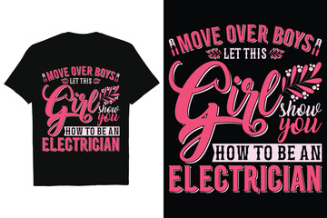 Vector Electricians Graphic T-shirt Design