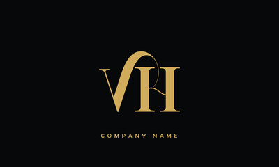 VH, HV, V, H Abstract Letters Logo Monogram