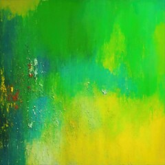 Abstract rough green and multicolored oil brushstroke painting texture background